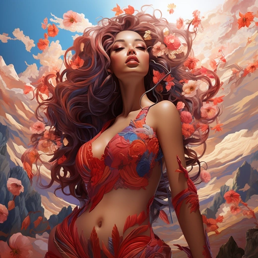 妖嬈女孫悟空，羽毛飄逸，明亮光芒，龍馬奇行，細膩華麗，引人入勝。