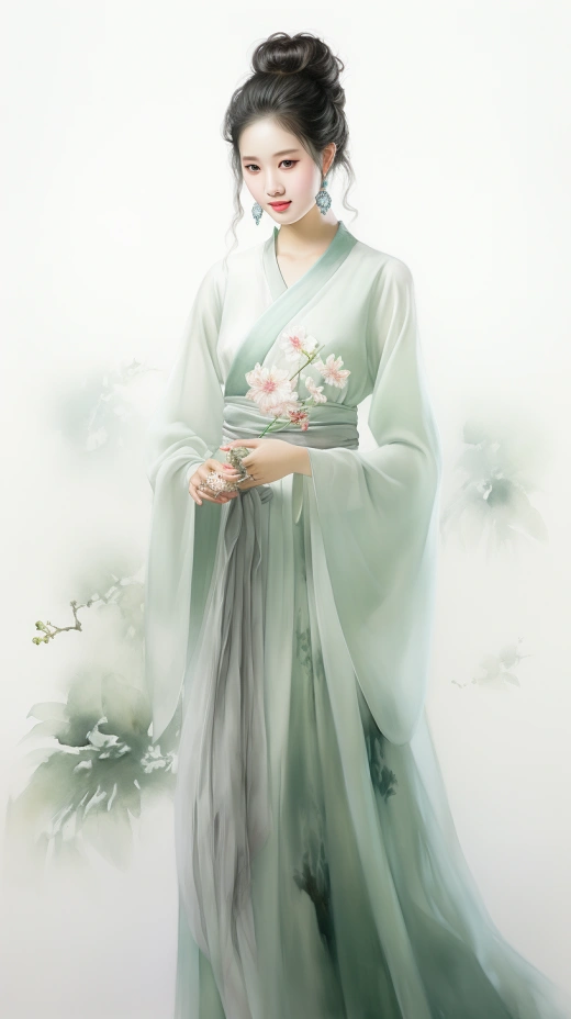《唯美素雅，穿絲搖曳》