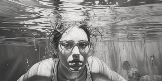 水中的鉛筆女畫家：Paul Cadden的水彩與墨水畫作品
