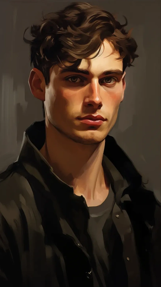英俊面龐的男子
