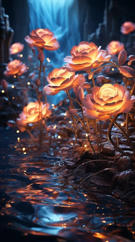 夜晚藍海，浮生若夢