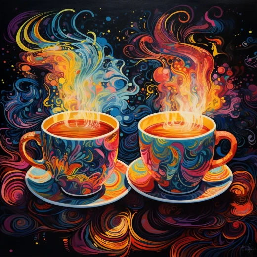 迷幻彩虹咖啡杯：探索 dan colen 的神秘宇宙