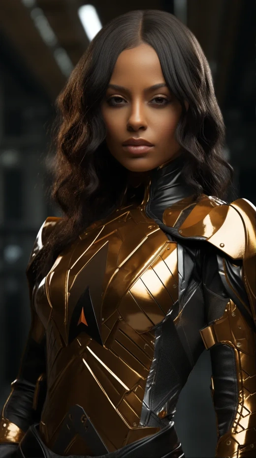 Aaliyah Haughton as X Men's Majestrix: Regal Cyberpunk Royalty in 8K UHD