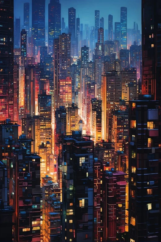 夜幕下，中国摩天大楼：超现实光追与极致细节之美