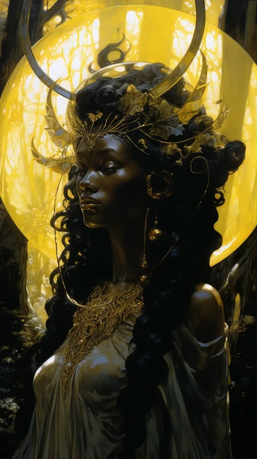 黑暗幻想中的巫女：埃爾菲恩的華麗妝容與神秘光環