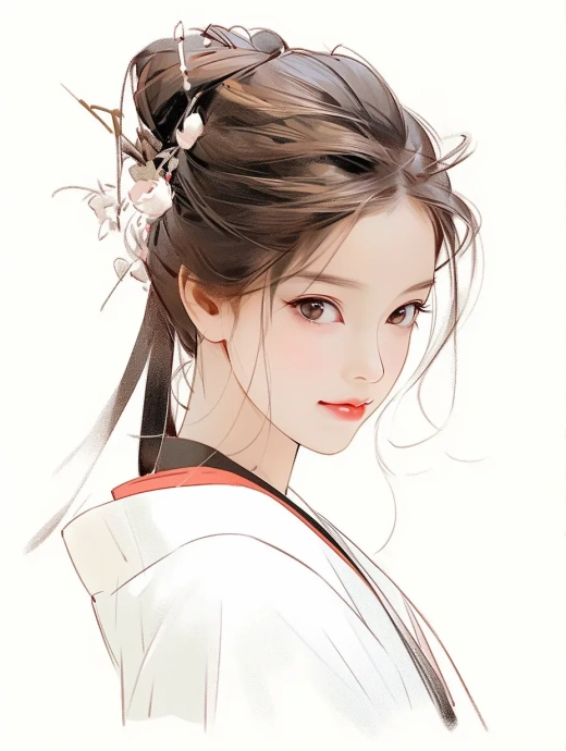 唐風美女肖像畫，飄逸長裙與冰肌玉骨