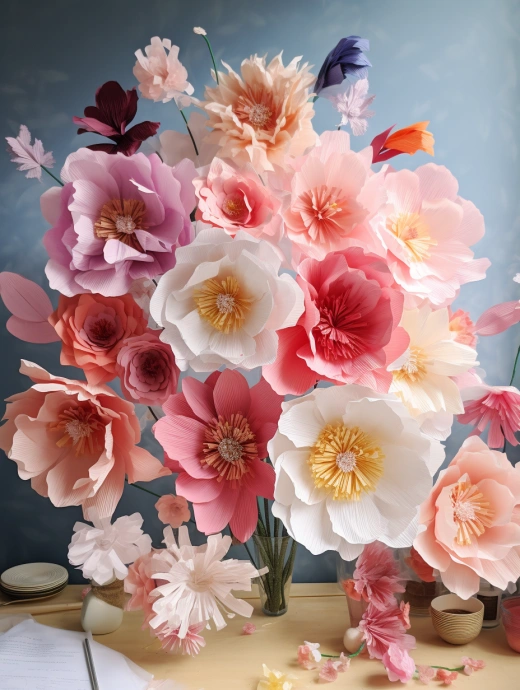 獨(dú)具花藝魅力，紙花工作坊盛放的花海