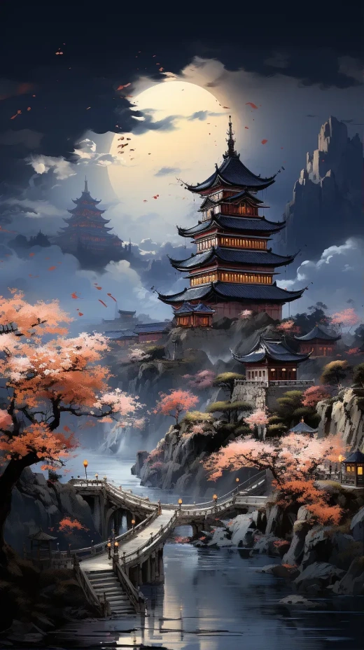 《仙境之梦：中国宫殿美景如画，千尺深桃花瓣池》