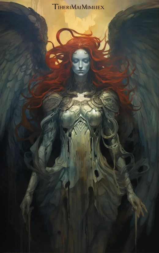 墮落天使的黑翅，惡魔黑暗奇幻畫，彼得·莫爾巴赫與埃德瓦爾德·蒙克。