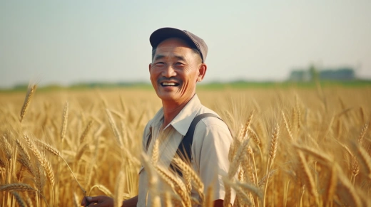 農(nóng)民秋季豐收場景