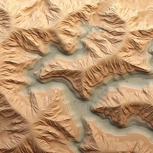 地形圖紋理：細膩呈現大自然之美