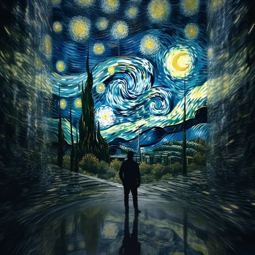 梵高星夜的世界，克里斯托與簡·克勞德雄偉裝置藝術的環境，達利的超現實主義，與米開朗琪羅的雕塑之美相融，一個陌生人的奇幻之旅。