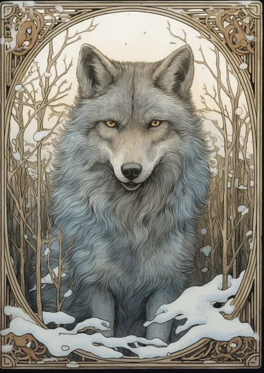 狼影迷踪：冬夜之月与黑森林的塔罗牌