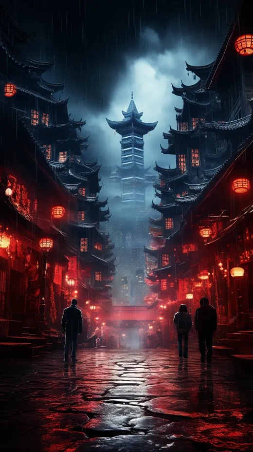 8K高清：倫敦賽博朋克史詩，充滿霓虹光影與朦朧光線的立體感。
