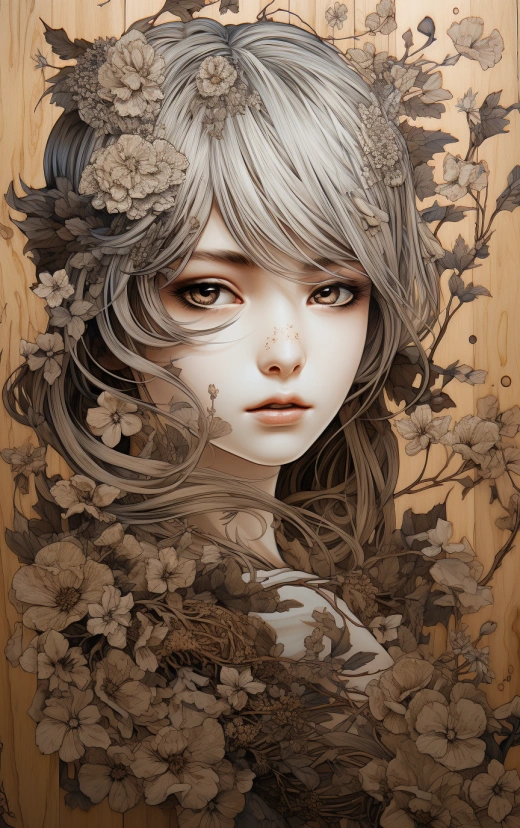 《焚燒木上墨染優(yōu)美漫畫少女：川味浮世繪與3D雕刻完美結(jié)合》