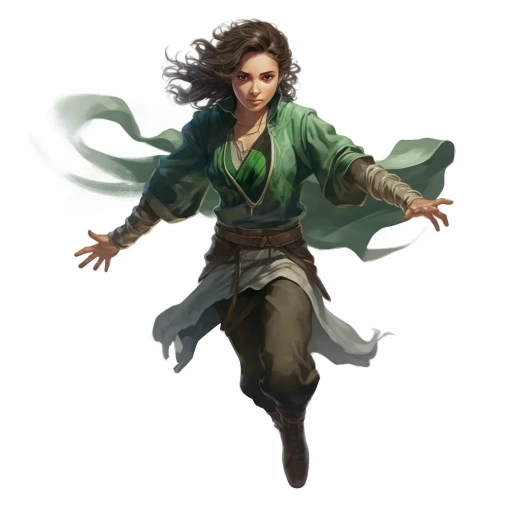 邪惡少年黑發魔武，憤怒懸浮綠衣揮魔手