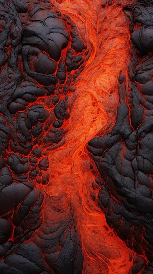 火山之脈：近距離觀察熔巖，展示火山噴發的熾熱能量和強烈熱量。