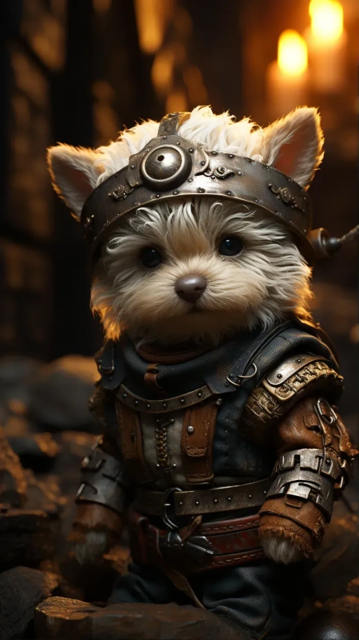 8K超高清，Pixar風格，可愛維京戰士在戰場中的幻想戰斗