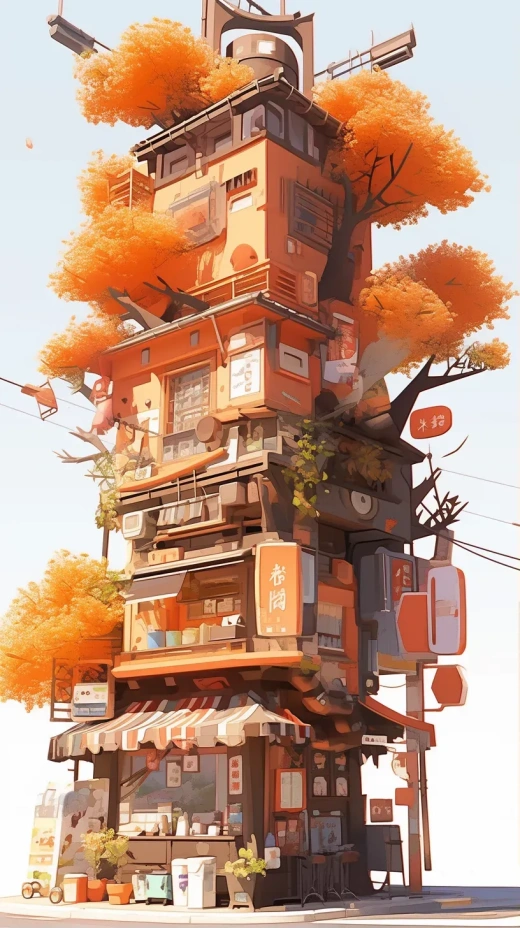 夢(mèng)幻亞洲風(fēng)格咖啡館建筑：懷舊與奇思妙想的完美融合