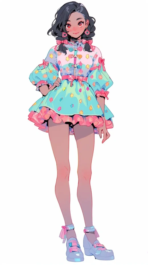 短裙女孩模特展現青春活力