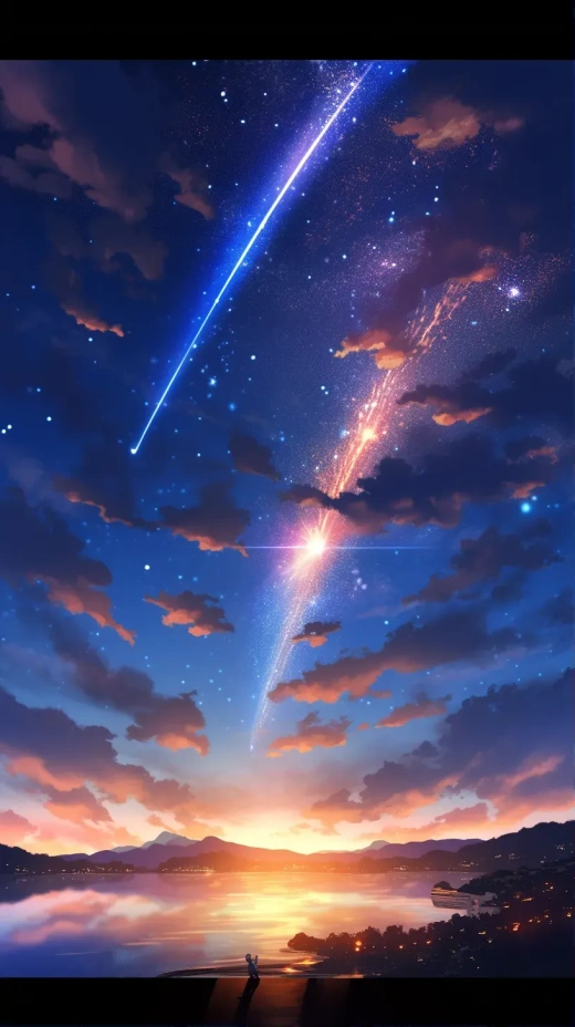 星空璀璨，流星劃過