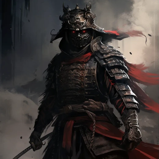 武士黑甲的藝術作品