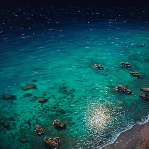 深靛藍的寧靜海天：夜狗時光與破曉前的光輝