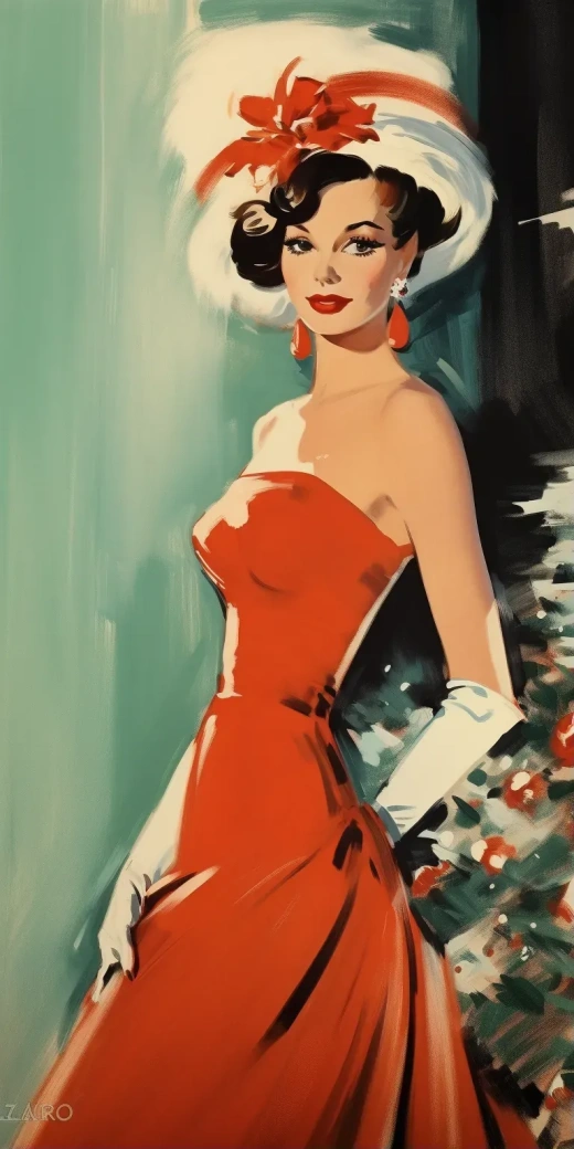 极简主义的雷内·格鲁阿为迪奥广告绘制华丽插图，纽约圣诞风尚