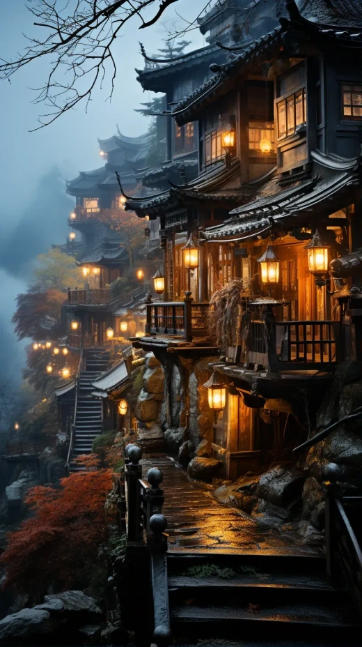 張藝謀鏡頭下的中國山間居所：超現實自然美學的80年代夜晚風光