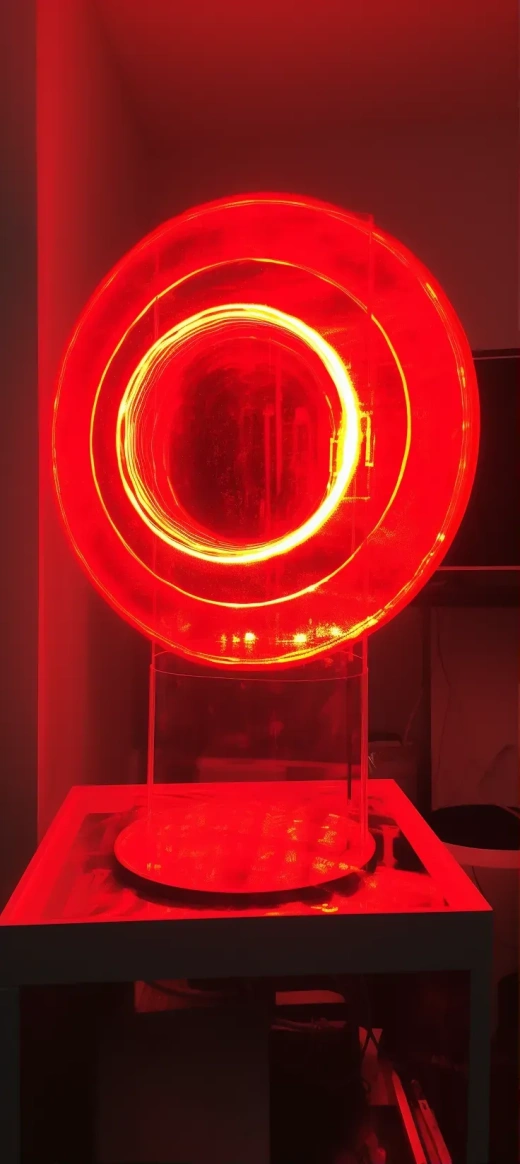 幻境中的电气红圈：超现实的闪耀瞬间