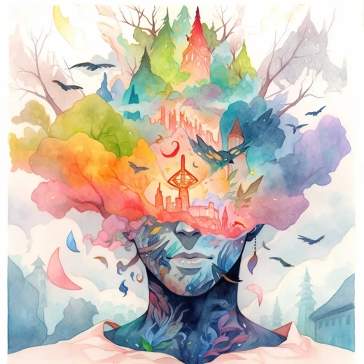 啟示：超現(xiàn)實(shí)水彩畫中的心靈覺醒