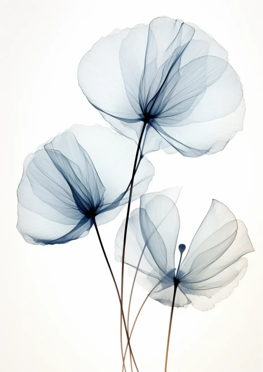 极简主义自然之美：朦胧植物X光摄影作品