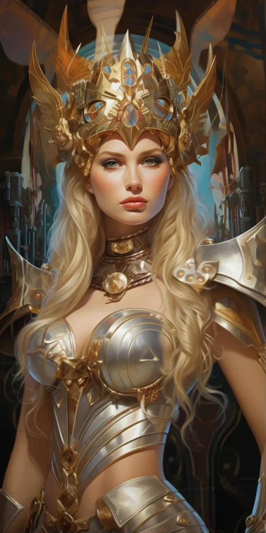 未來機械精確戰士女皇：大衛·邁克爾·鮑爾斯風格數字插圖與新表現主義的融合