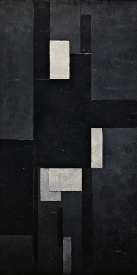 黑底抽象艺术：卡兹米尔·马列维奇的极简主义黑色画布