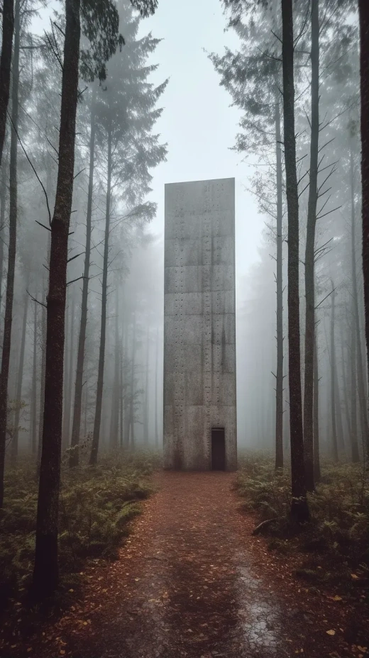 晨雾森林中的混凝土巨石：安藤忠雄摄影作品