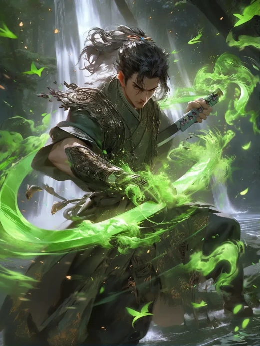 古代俠客劍術對決：華麗水墨風武俠動畫