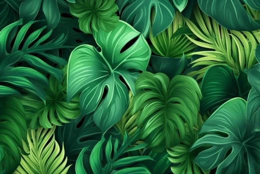 熱帶綠葉背景