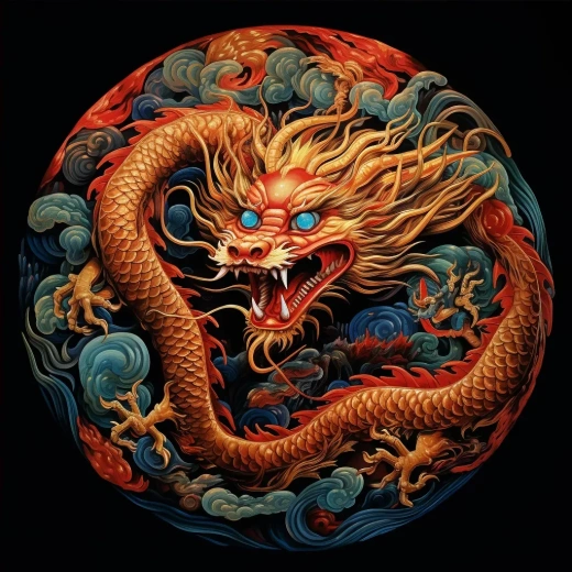 龙年典型中国画：一条成龙的圈，细节丰富，酷炫美丽（5.2版）