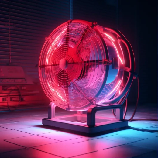 3D 風力機與霓虹冷光照明在 Blender 中的渲染應用