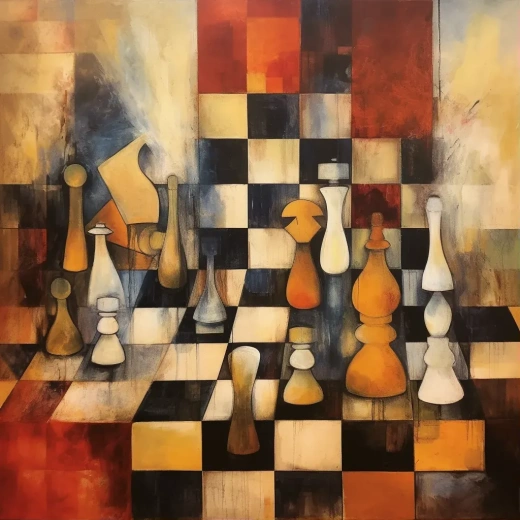 国际象棋棋盘画意
