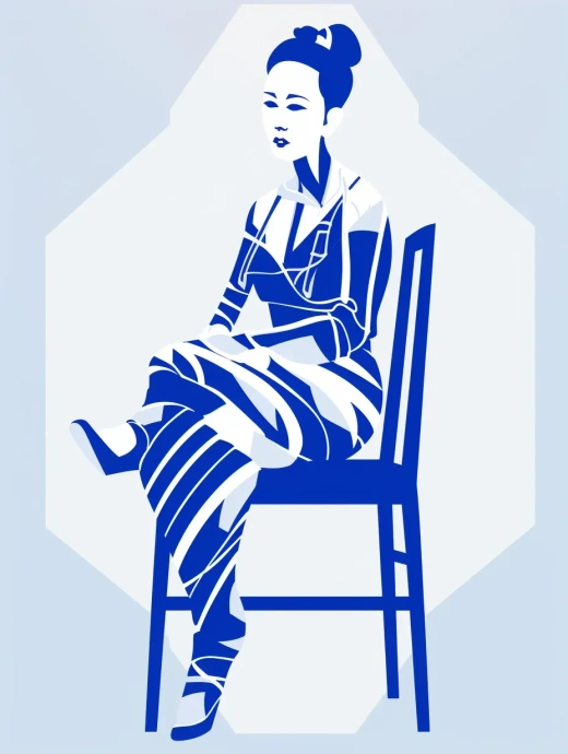 中国版画艺术：京剧女角与白瓷的简约之美