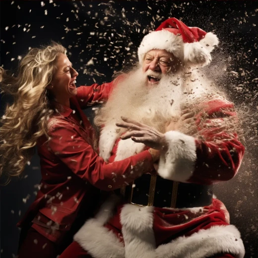 超现实Mariah Carey拳击圣诞老人：Tim Walker镜头下的Cinematic Lights风格与Tim Burton时尚