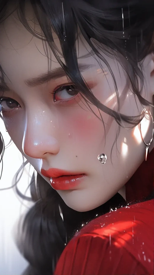 《愤怒的红妆少女》：中国风数码绘画中的现实与梦幻