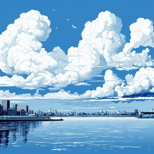 法康海港：云海环绕，细节刻画与蓝白瓷色之Normandie城市纹理设计