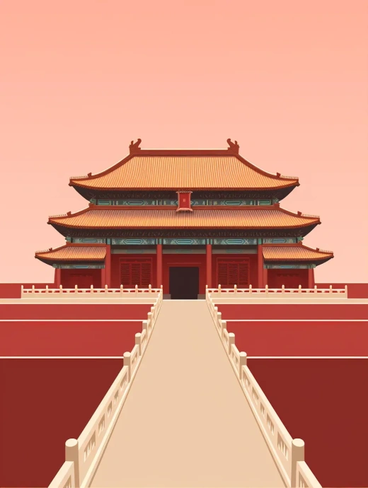 中国故宫与工笔画：古典主义建筑与传统极简风格的融合