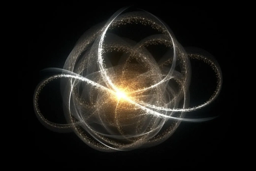 神经元连接扩散：圆形波与生成艺术的几何之美