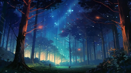 森林之夜：夢幻星空，震撼細節呈現