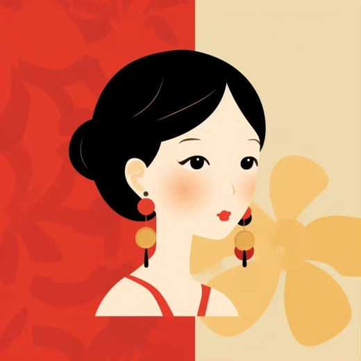 中國古典主義風格的小紅帽與唐詩畫