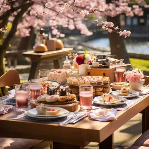 春日日本樱花盛开，欢聚野餐乐无穷