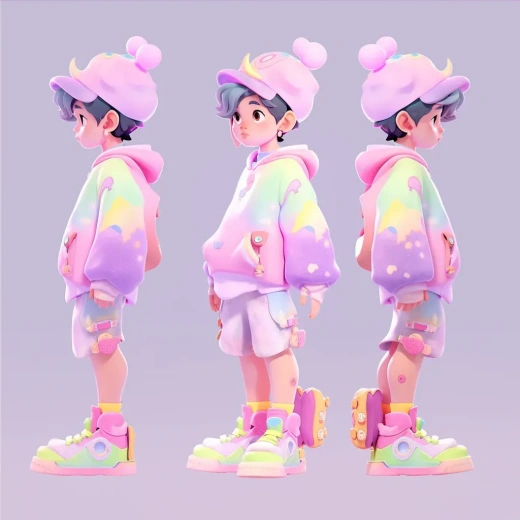 中国男孩的3D渲染与时尚：从IP图像到Pixar滑板鞋